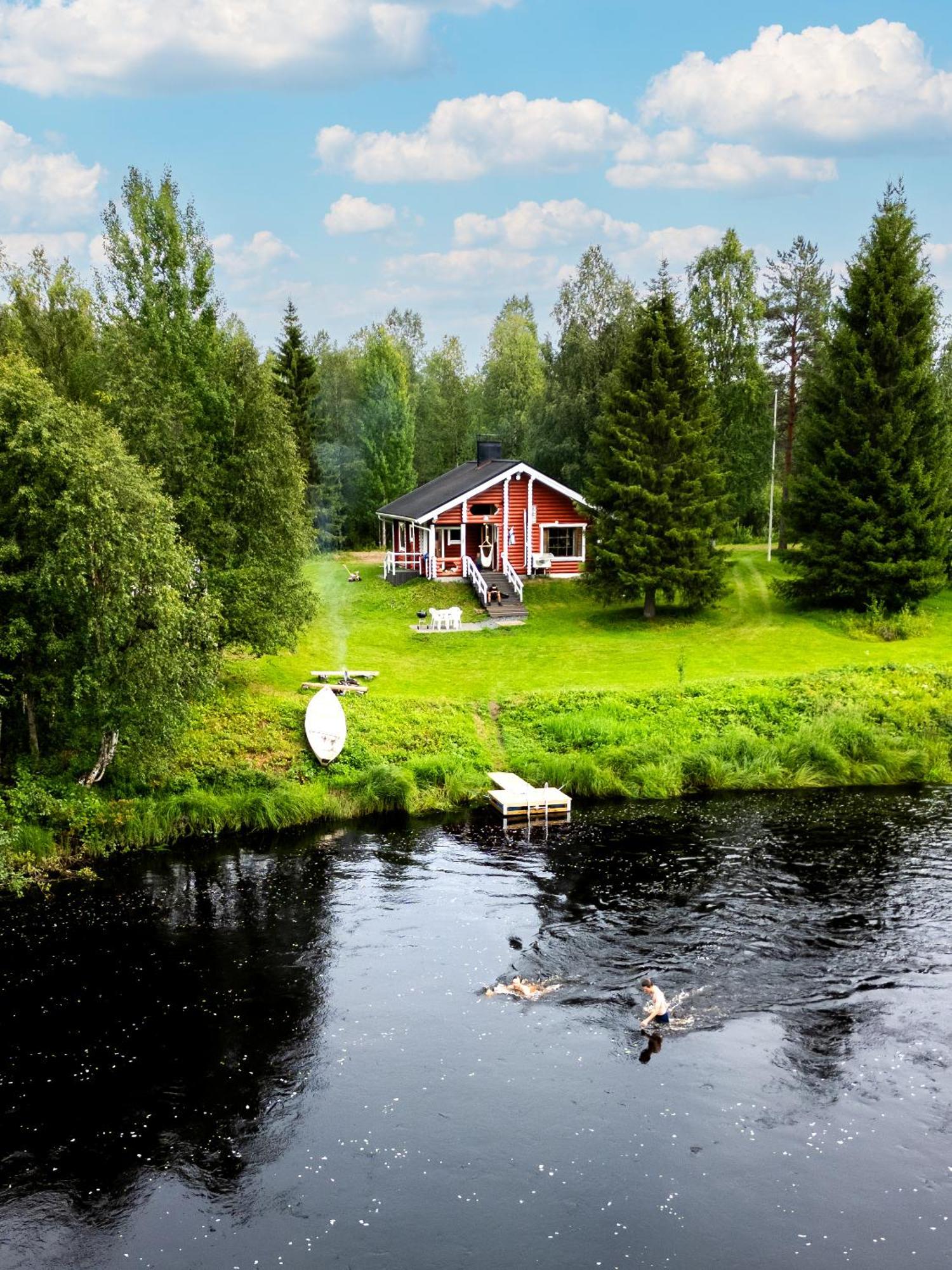 Lapin Villa Hiisi Joen Rannalla Ranua Buitenkant foto